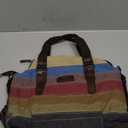 Canvas Handbag Multi-Color Striped Lattice Cross Body Shoulder Purse Bag Tote-Handbag for Women