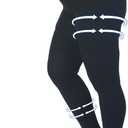 Plus Size 4XL Compression Pantyhose for Women Men, 20-30 mmHg Graduated Compression Tights, Opaque Toeless Compression Stockings Waist High Support Tights for Swelling, DVT,Pregnant, Teacher, Doctor