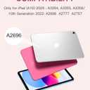 Harvopu Compatible for iPad 11th 10th Generation Case with Keyboard, Folio Cover with Pencil Holder, Multi-Touch Trackpad, 7 Color Backlit, Detachable Keyboard for iPad (A16) 11th/10th Gen(Light Pink) | with Pencil Holder, Multi-Touch Trackpad, 7 Color Backlit, Detachable Keyboard, for iPad, (A16)