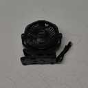 Gaiatop Portable Camping Fan with LED Lantern, 360Rotation and Clip on for Desk, 4000mAh USB Rechargeable Battery Powered, Digital Display and Hanging Hook for Tent Outdoor Travel Bedroom Black