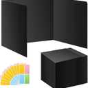 24 Pack Black Desk Dividers for Students, Privacy Shields Folder for Students, Durable & Waterproof Plastic Study Board, Classroom Teacher Supplies Test Divider, Includes 10pcs Extra Labels