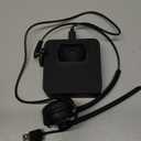 Trucker Bluetooth Headset with Microphone, Wireless Cell Phone Headset with Noise Canceling Mic Charging Base Mute Function for Home Office Call Center Skype (Black&Silver)