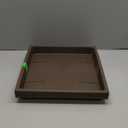 The HC Companies 14 Inch Accent Square Plant Saucer, Lightweight UV-Resistant Plastic Outdoor & Indoor Flower Pot Tray, 2-Pack Plant Pot Trays for Garden & Home Decor, Chocolate