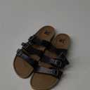 SM NEW YORK  Black three buckle Sandals SIZE 10