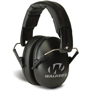 Walker's Unisex Adult's Lightweight Foldable Hearing Protection 22 dB Noise Reduction Pro Low-Profile Earmuffs (Black)