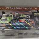 Fistone RC Semi-Trailer Truck & Excavator Toy Set, 1:12 Scale with Sound and Lights, 2.4Ghz Remote Control Flatbed Truck and Excavator Toys for Boys 6-12 Years Old, 23.6 x 4.3 x 7.8 inches