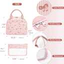 YOOLIFE Pink Unicorn Lunch Bag Women | Pink Tote Bags Snack Bags Reusable Large Capacity Insulated Cooler for Picnic Birthday Gifts for Girls Kids School Lunch Bag