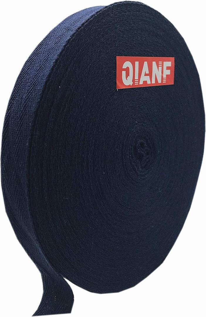 QIANF Multiple Color Twill Tape Ribbon 3/8" Wide 40 Yards Roll Webbing Herringbone Tape for Clothes Sewing Craft, Navy