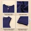 MICHLEY Baby Sleeveless Summer Romper Infant Toddler Cotton Outfits Unisex Boys Girls Jumpsuit 0-24 Months