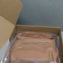 Leather Diaper Bag Backpack, Multi-Function, Anti-Theft, Waterproof, with Changing Pad, Stroller Straps, Pacifier Case, Light Brown Vegan Leather