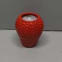 Strawberry Vase, Cute Red Ceramic Vase for Flower, Small Fresh Vases for Centerpieces, Strawberry Shaped Planter Pot for Strawberrys Party