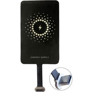 MyMAX  Type C 1300mA Magic Tag Super-Fast Qi Wireless Charging Receiver and Adapter Compatible with Google Pixel, Samsung, LG, and Other USB-C Android Phones (Long Version, Metal Toothpick)