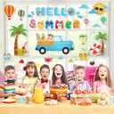 Konsait Hello Summer Bulletin Board Decorations - Vibrant Truck Beach Cutouts for Bulletin Boards, Summer Decorations for Classroom, Office, Home, or Party Decor