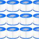 Type S1 Spa Filter 29011E for All Intex PureSpa 28429E, 28403E, 28407E, 28443E, 28453E, 28421E, 28423E, 28413E, and 28453E, 11692, SB-h10, JPC01 Easy Set Swimming Pool Pump, 12 Pack