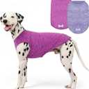 KYEESE 2 Pack Dog Shirts Quick Dry Soft Stretchy Pet T-Shirts with Reflective Label Tank Top Sun Protection Sleeveless Vest Dog Clothes for Medium Large Dogs, XX-Large, Purple+Pink