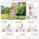 7-in-1 Tricycle for Toddlers 1-3 Years Gift, Foldable Baby Trike Stroller