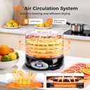 OSTBA Food Dehydrator, 5 BPA-Free 12.2" Trays, Adjustable Temp 95160, 48H Timer, 420W Food Dryer for Fruits, Veggies, Jerky, Herbs, Home Use, BPA-Free