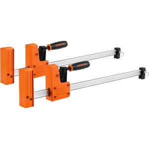 Jorgensen 18 Bar Clamp Set, 2-pack 90 Parallel Clamp Cabinet Master, Steel Jaw Bar Clamp for Woodworking, 1500 lbs load Limited
