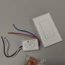 Suraielec Wireless Remote Light Switch, No Wiring, No WiFi, 100ft RF Range, Pre-Programmed, Expandable Wireless Wall Switch and Receiver Kit, Remote Control Light Fixture for Lamp, Ceiling Light, Fan