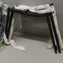 VASAGLE Set of 4 Dining Chairs, Dining Room Kitchen Chairs, Metal Frame, Adjustable Feet, Easy to Clean, Glacier-Textured PU Leather, for Kitchen, Ink Black UKDC188B01V1