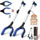 LEGENDONE 36" Magnetic Grabber Reacher Tool, 2 Pack Extra Long Reacher Grabbers Foldable Trash Pickup Tool, Heavy Duty 360° Wide Claw Upper Grabber Picker for Senior, Health, Surgery Recovery
