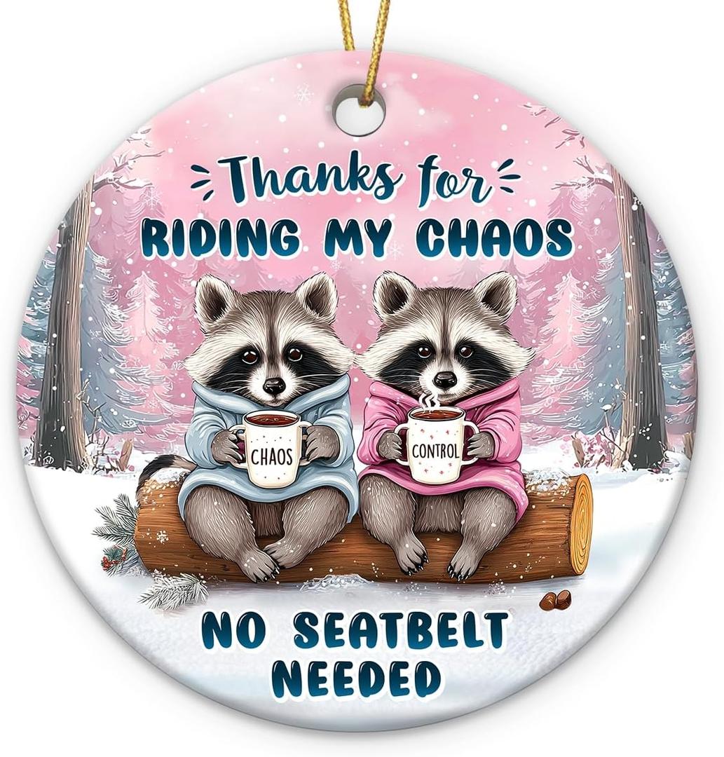 3 x Friendship Christmas Ornament, Christmas Funny Gifts for Friends Women, Men, Bestie Ceramic Ornaments for Xmas Decorations, Friends Ornament for Hanging Decor