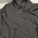 Adogirl Women's Plus Size Dress Fall Long Sleeve Button Down Ruffle Hem Bandage Oversized Loose Long Maxi Swing Dresses XL, Black