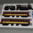 Hot Bee Train Set - Metal Train Toys with Luxury Tracks and Glowing Passenger, Christmas Train Sets for Around The Tree with Smokes, Lights & Sound, Toy Train Set for 3 4 5 6 7+ Years Old Boys Gifts