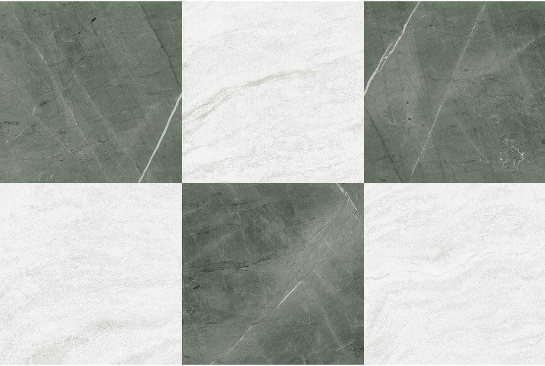 FloorPops x Chris Loves Julia Bonneville Jade Peel and Stick Floor Tiles, FP6332 (Green)