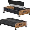 Under Bed Storage with Wheels, Under Bed Storage Containers, UnderBed Drawers with Metal Frame, for Clothes Shoes Blanket (Longer Size)