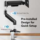 HUANUO 2 in 1 Function Laptop Mount with Tray, Fits 13-34 Monitors & Up to 17 Notebook, Ergonomic Laptop Arm with Full Motion Adjustment, Laptop Stand for Desk, VESA 75x75mm/100x100mm