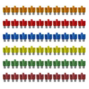 MGI SpeedWare 60pcs LED Blade Fuse Assortment, Smart Glow, 5A 10A 15A 20A 30A 40A, Standard Size ATO/ATC 12vDC Automotive Protection (with LED Indicator)