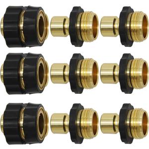 Twinkle Star 3/4 Inch Garden Hose Quick Connector Water Hose Fitting Male and Female, 9 of Set