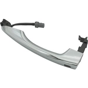 82651-D3710 Front Left Door Handle for 2016-2021 Hyundai Tucson 82651D3710 Outside Smart Key Handle (Silver) - Chrome