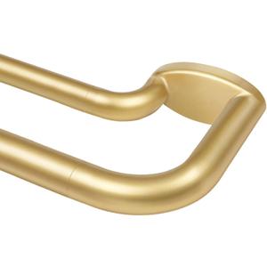 KAMANINA Blackout Double Curtain Rods for Windows 72 to 144 Inches Gold