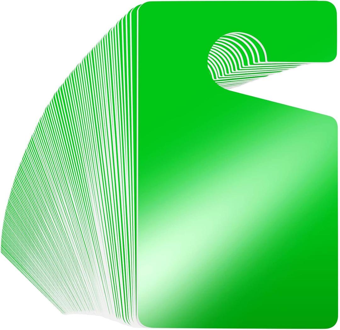 Vicenpal 100 Pack Blank Parking Permit Hang Tag Parking Placards Hang Tag 3 x 5 Inch for Car Rear View Mirror(Green)