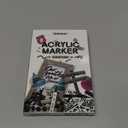 TRANSON 8 Pack Black Brush and Bold Dual-tip Acrylic Paint Marker for DIY Glass Canvas Wood Leather Ceramic Rock Painting