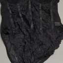 Milumia Women's Sexy Sheer Mesh Lace Bodysuit Spaghetti Strap Bustier Corset Tops Rave Party Club (All Black), Small