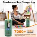 AFMAT Electric Pencil Sharpener, Fully Automatic Pencil Sharpener, Auto in & Out, Rechargeable Hands-Free Sharpeners for Jumbo & Colored Pencils (6.5-12mm), Portable for Home/Classroom/Office PSC2
