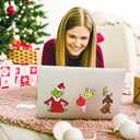 3Pack 5 Inch Christmas Face Stickers for Crafts Large Vinyl Faces Eyes Pitcher Transparent Decals for Ornaments Glass Drinking Cups Wood Decorations Balls Party Supplies (hoho12)