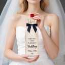 4 x Mr and Mrs Gifts, Wedding Gifts for Couples 2025 Bridal Shower Bride To Be Gift for Mr and Mrs Just Married Decorations- Pairs Well With Planning A Wedding - Reusable Wine Bag w/Black Bow