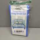 ForPro Premium Disposable Sheet Set, 4-PC King Size Bedding for Travel, Includes Bed Sheet, Duvet Cover and Two Pillowcases, White