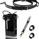 Perfect Fit Firefighter Reflective Radio Strap and Holder Leather Bundle Set Includes Radio Holster, Sway Strap, Cord Keepers Fits for Motorola APX 6000/6000XE/8000/8000XE