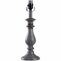 Gray Turned Leg Small Lamp Base, 15"