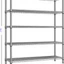 M MZG 3500LBS 59" W 5 Tier Storage Shelves Rack Metal Wire Shelving Unit, Storage Standing Shelf Organizer for Laundry Bathroom Kitchen Pantry Closet Garage, Chrome 17.7" D x 59.1" W x 70.4" H