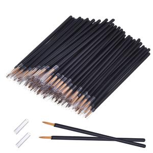 eBoot 100 Pack Disposable Eyeliner Brush Eyelash Serum Brushes Eyeshadow Applicator Eye Lash Wands Makeup Tool (Black)