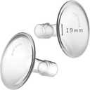 PumpMom-us 19mm Shields Compatible with Medela Breast Pump Parts, Replace Flange Accessories for PersonalFit, Freestyle, Harmony, Maxi, Flex Connector, PersonalFit Flex Breast Shield, 2pcs (19mm)