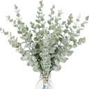 Tiyard 18pcs Eucalyptus Stems Artificial Eucalyptus Leaves Stems Artificial Fake Flowers for Home Office Flowers Bouquet Centerpiece Wedding Decoration Christmas Decor 2025