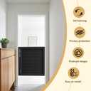 Cafe Door Swinging Door Pine Wood Saloon Door, Black, 29.5"x39.5"