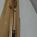 Single Curtain Rods for Windows 144 to 164 Inch(12-13.6ft), 1 Inch Diameter Adjustable Heavy Duty Drapery Rods, with Modern Square Aluminum Alloy Finials, Warm Gold